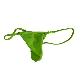 Latin Angel VTG Neon Green G-String Thong Bikini Bottom Dancewear Small NEW